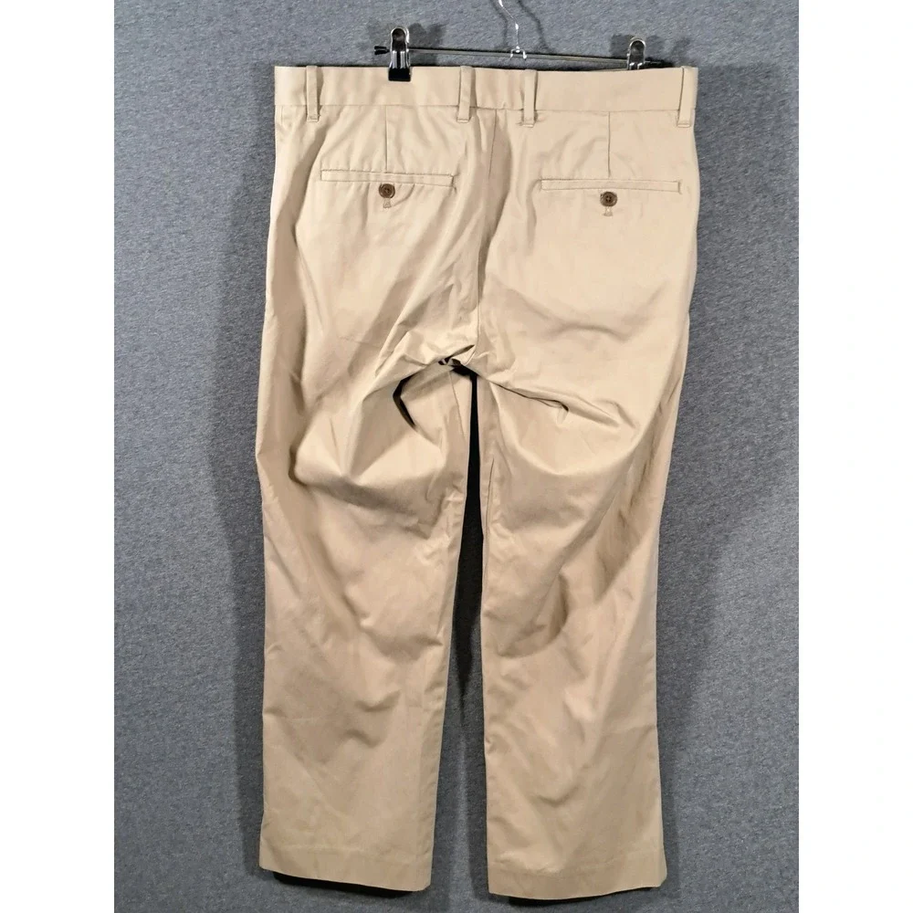 Gap Tailored Khakis Boys Tan Straight Leg Dress Pants Chinos 32x30 S/772340-00